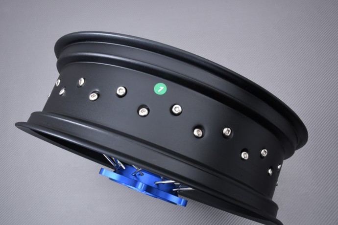 Jante Rayons Supermoto Bleue Anodisée Haute Rigidité 5x17 - 4