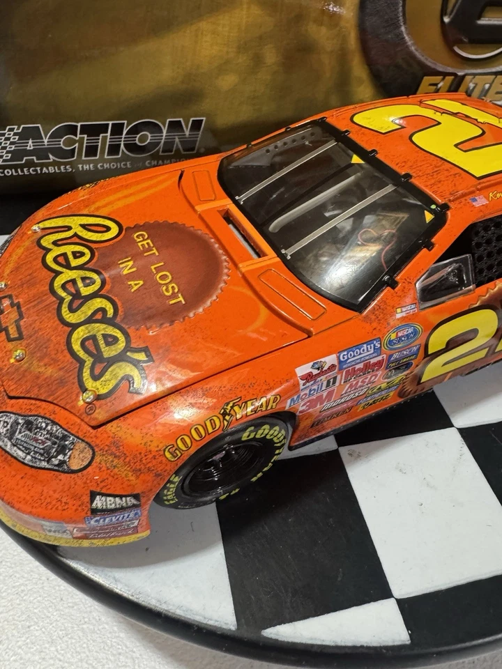 RARO Kevin Harvick ELITE #21 Reese’s Las Vegas Race Win 2004 1/24 Nascar Diecast Foto 4 de 4