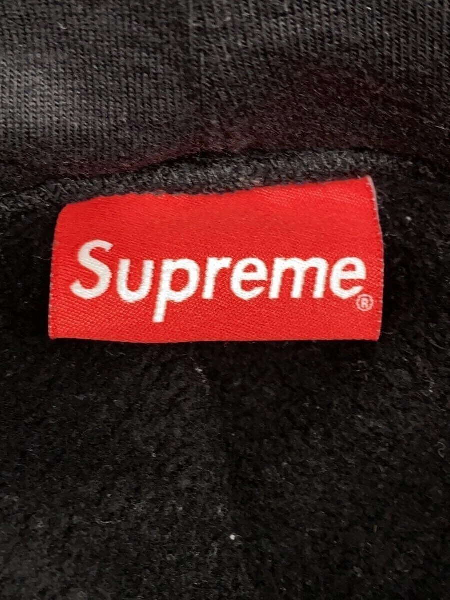 Felpa Supreme con cappuccio M cotone nero usata