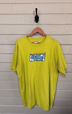 Supreme Ultra Fresh T Shirt XL Yellow Lime Graphic Tee Made In USA Streetwear