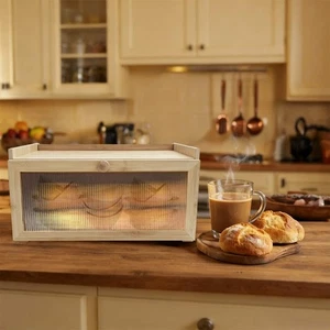 Kartols Two-Tier Bamboo Bread Bin