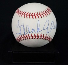 Hank Aaron Autograph Signed Rawlings OMLB Baseball AUTO Steiner COA