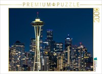 Calvendo Puzzle Atemberaubende Skyline Von Seattle Zur Blauen Stunde | 2000 Teil