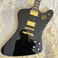 Black Firebird electric guitar mahogany body gold hardware HH pickup 6 strings