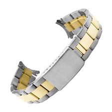 OYSTER WATCH BRACELET BAND SUBMARINER GOLD/S.STEEL TWO TONE FOR 40MM ROLEX 20MM