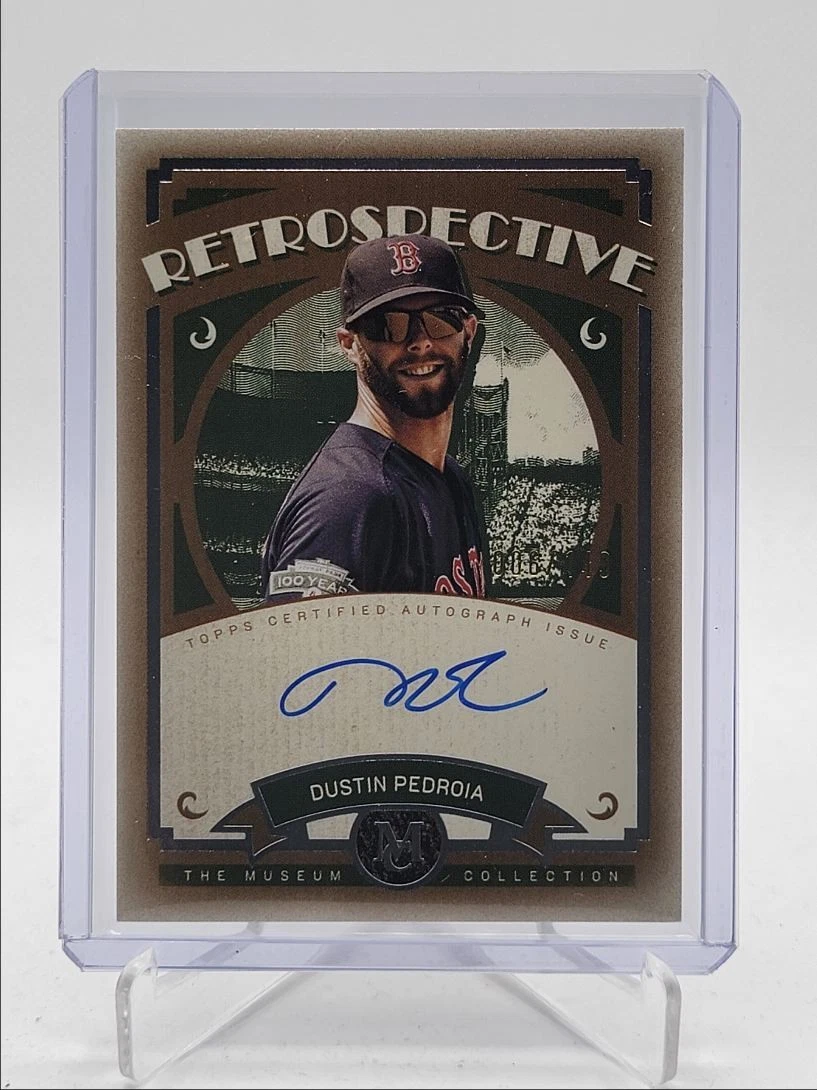 Topps Dustin Pedroia Autographed Baseball Sports Trading Cards