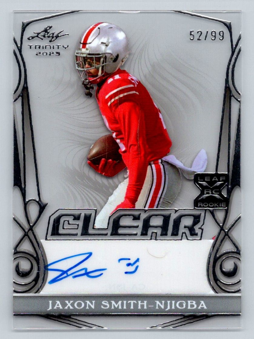 Jaxon Smith-Njigba Leaf Trinity Clear Autographs #CAJSN Base