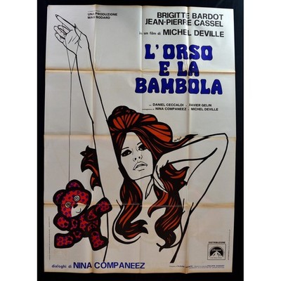 Poster Manifesto L'ORSO E LA BAMBOLA Horror Brigitte Cassel Devillé A01