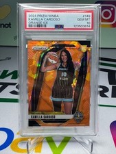 2024 Prizm WNBA Kamilla Cardoso #149 Orange Ice Rookie RC PSA 10 - Chicago Sky
