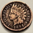 1894 Indian Head Cent US Copper JC1450