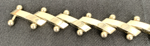 Sterling Silver Bracelet Modernist 925 Ball Bar 43 Grams Mexico 8.5" - Picture 6 of 11