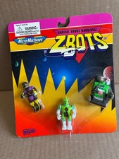 Micro Machines Z-Bots Robot Machines 3-Pk Skiddle Xactor Plexus Galoob 1997 MOC