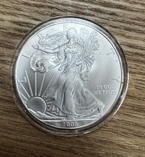 American Eagle 2008 Liberty Dollar .999 Fine Silver Coin Bullion 1oz in capsule