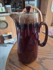 Vtg Brown Drip Glaze Glazed Hull Pottery Oven Proof USA 11 1/4 Tea/Coffee Pot