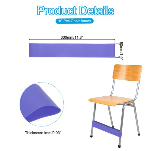 Fidget Bands for Classroom Chairs, 10 Pcs, Blue - Picture 2 of 6