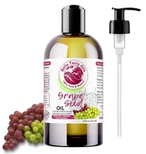 Organic Grape Seed Oil - 16oz | Premium Grade, Cold-Pressed Oil for Skin, Hair &