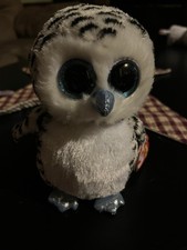 RARE Ty Beanie Boo Lucy the Owl 6" Plush JUSTICE EXCLUSIVE Sparkle Eyes 2015