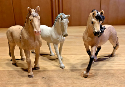 3 x große Schleichpferde - Schleich - Pferde - gebraucht 