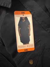 Teddi Rose Women's Tencel Shirt Dress Navy, XXL