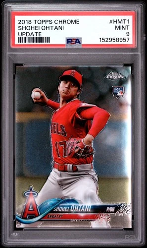 2018 TOPPS CHROME UPDATE #HMT1 SHOHEI OHTANI ROOKIE RC PSA 9