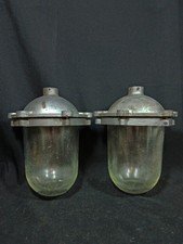 1 AUS 2 Alte UdSSR 70er EX Industrie Decken Leuchte Retro Glaskolben Lampe