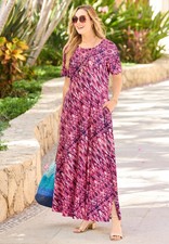 Catherines Women's Plus Size Scoopneck Maxi Dress