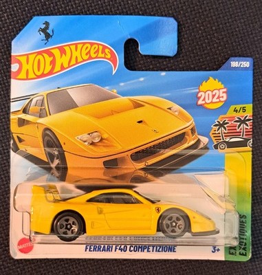 Hot Wheels Ferrari F40 Yellow Exotics 2025 Neu in OVP Rarität