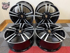 OEM 19" Porsche 997 997.2 Turbo II Forged Wheels Rims Black Machined Refinished