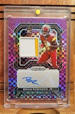 2022 Panini Prizm Brian Robinson Jr. Rookie Patch Auto RC Purple Power /49
