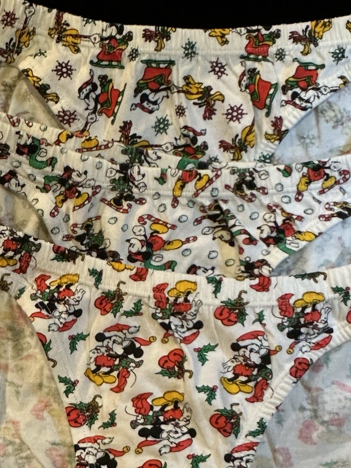 3 MICKEY MINNIE MOUSE BESOS TRINEO NAVIDAD Disney & Co. Bragas Ropa Interior Foto 2 de 4