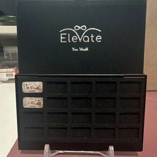 2x 1 Gram Silver Bullion Bar with Display Case