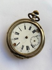 RARE VINTAGE POCKET WATCH SILVER 0.800 Glashutte DIOMEDE 15 JEWELS 1876 WORKING