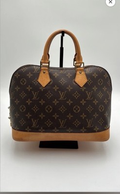 Louis Vuitton Alma Monogram Brown/Tan Medium Satchel Top Handle Zip, COA