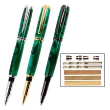 Upgraded Jr Gentleman Pen Kit Starter Pack, Legacy Woodturning