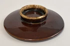Vintage Hull Pottery Brown Drip Glaze Replacement LID For 1 Qt Casserole Dish