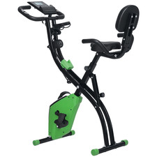 HOMCOM Cyclette Pieghevole 2 in 1 Resistenza 8 Livelli Elastici per Braccia