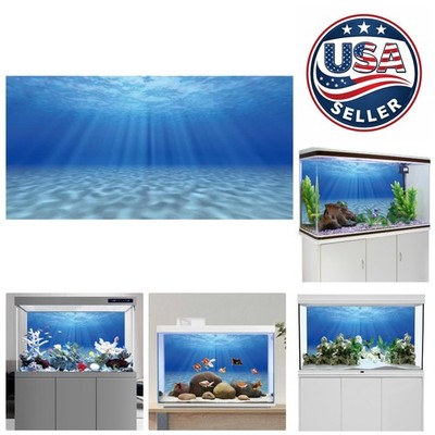 Vibrant Ocean Floor Polyester Aquarium Background, 72x24 inches - Undersea Bliss