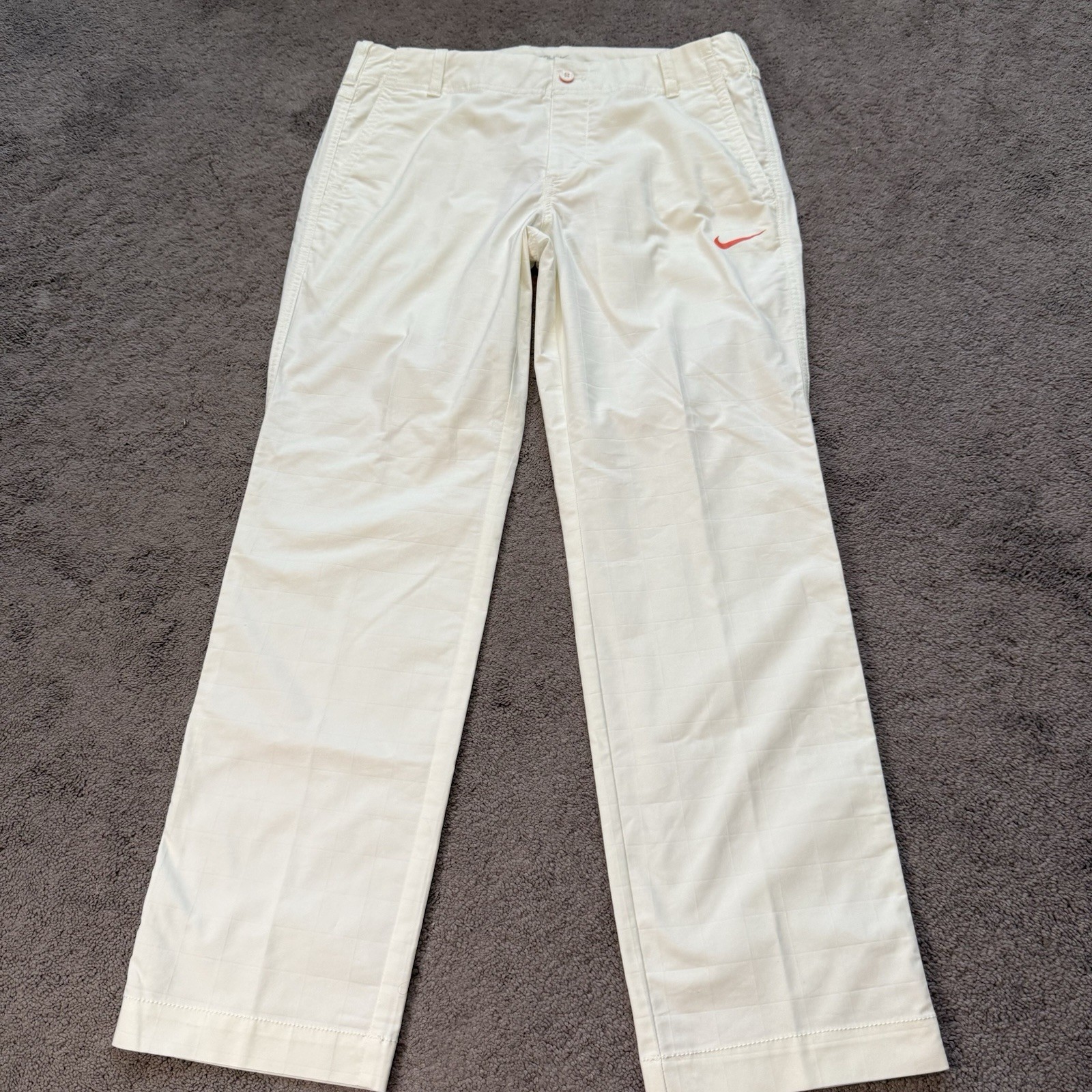 OFF WHITE X NIKE Nike Golf Sport Grid Print Pantaloni Performance Off White Uomo 32x30 508336