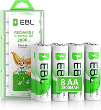 Pack of 8 AA Batteries 2800Mah High Capacity Precharged Ni-Mh AA Rechargeable Ba 3.00 per gallon