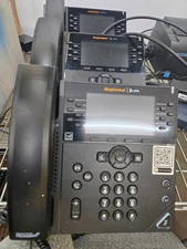 Lot of 4 Poly VVX 450 VoIP 12-Line Enterprise 4.3" Color LCD Business Phone