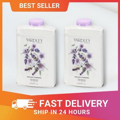 YARDLEY ENGLISH LAVENDER PARFUMED TALKUM 200 ml - 2er PACK UVP £ 22