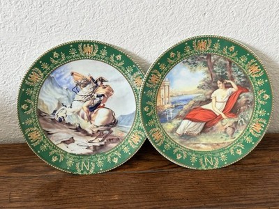 Josephine and Napoleon Plate Set Of 2 Limoges Plates Wall Decor
