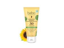 Babo Botanicals Sheer Zinc Mineral Sunscreen Lotion SPF30 White Face Body 3 oz