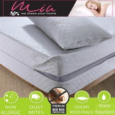 Image of Anti Bed Bug Zipped Mattress Protector Total Fully Encasement Cover All Size Uk