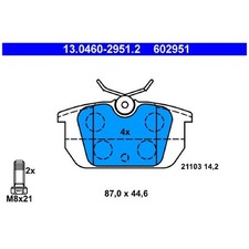Satz Bremsbeläge Bremsklötze hinten für Alfa Romeo 145 930 146 155 167 | 6403