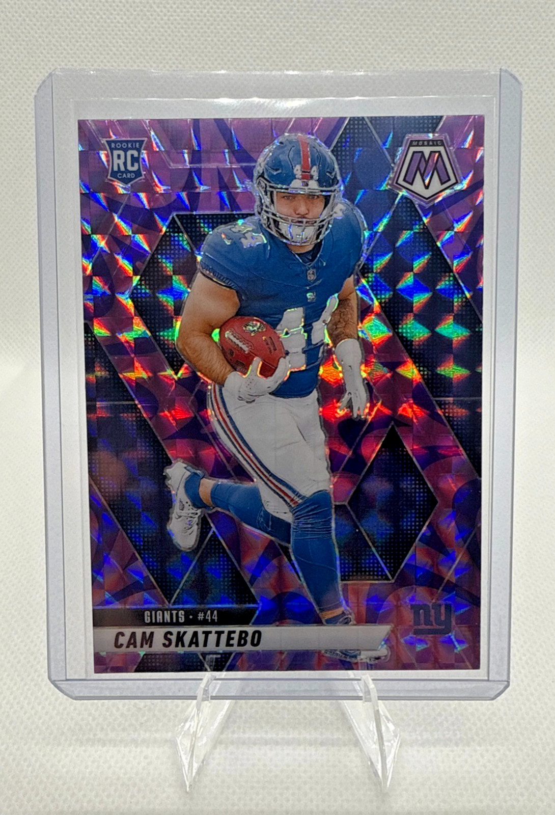 2025 Panini Mosaic Cam Skattebo Reactive Purple Prizm #305 (RC)