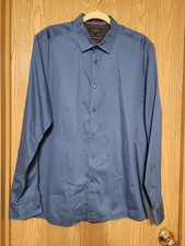 Ted Baker London Men's Subik Geo Print Long Sleeve Button Up Shirt Size 6