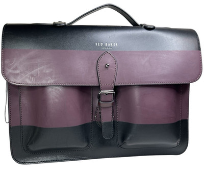 NWOT TED BAKER London Briefcase Messenger Laptop LEATHER BAG Crossbody
