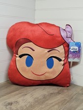 Disney Emoji Little Mermaid Smiling Ariel Pillow NEW Smile Stuffed Animal