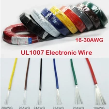 UL1007 16AWG-30AWG 300V Electronic Wire PVC Tinned Copper Wire Cable 80℃